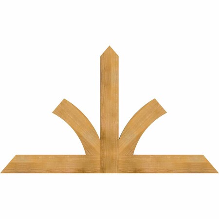 Ekena Millwork Richland Rough Sawn Timber Gable Bracket, Western Red Cedar, 72"W x 42"H x 2"D x 6"F, 14/12 Pitch GBW072X42X0206RIC00RWR